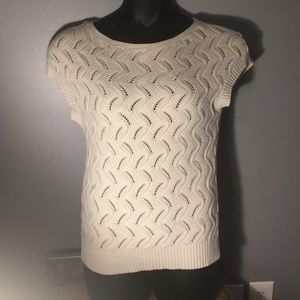Loft off white short sleeved sweater